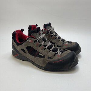 Mammut Redburn Low Gore-Tex Approach Shoes Men Size 8.5 US Grey Red Hiking Read